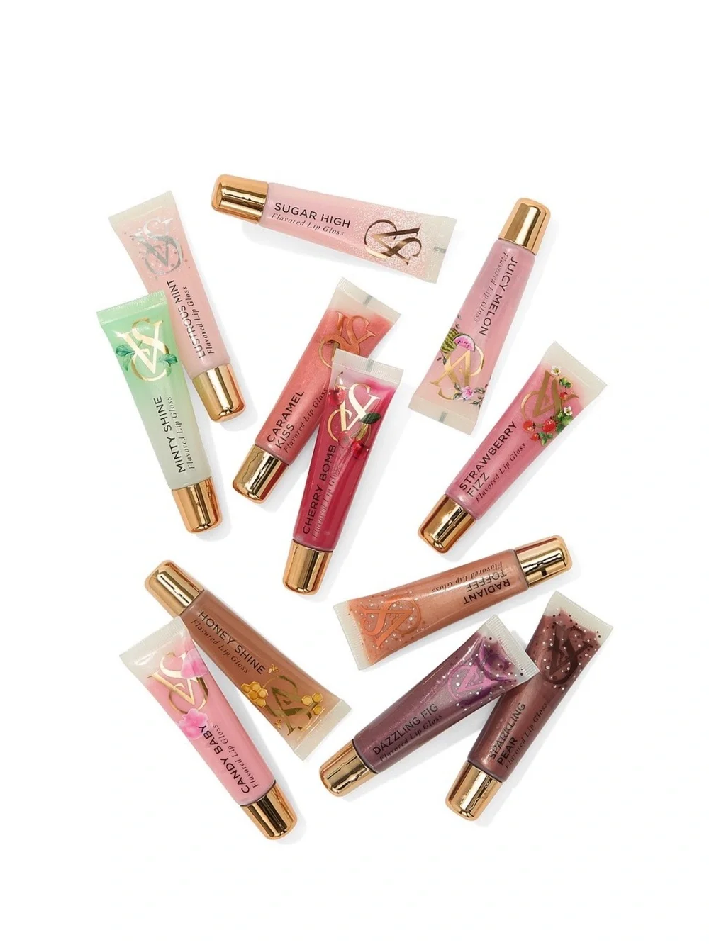 Victoria's Secret 12 Flavored Lip Gloss Set — Assorted shades